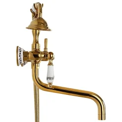 Silla Global SILLA Robinet De Baignoire en Laiton retro, mural, doré