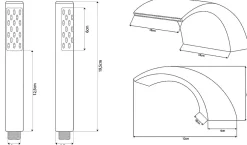 Silla Global Silla Robinet De Baignoire en Laiton sur plage 3 trous, Blanc
