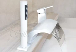 Silla Global Silla Robinet De Baignoire en Laiton sur plage 3 trous, Blanc