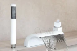Silla Global Silla Robinet De Baignoire en Laiton sur plage 3 trous, Blanc