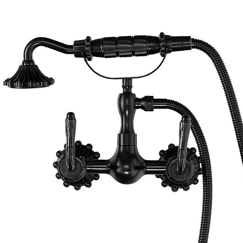 Silla Global SILLA Robinet De Baignoire en Laiton retro, mural, noir
