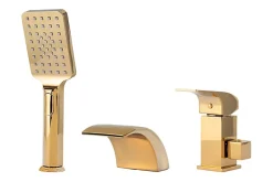 Silla Global Silla Robinet De Baignoire en Laiton sur plage 3 trous, Doré* Robinet De Baignoire