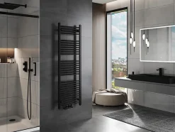 Silla Global Silla Sèche-serviettes eau chaude 629W 150x50x3cm, Noir* Sèche-Serviettes Eau Chaude