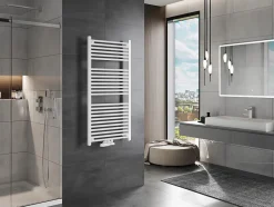 Silla Global Silla Sèche-serviettes eau chaude 617W 120x60x3cm, Blanc