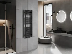 Silla Global Silla Sèche-serviettes eau chaude 465W 120x40x3cm, Noir