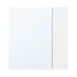 Sobuy Armoire Murale avec Miroir, 1 Porte 3 Compartiments, Étagères Réglables, Blanche