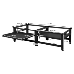 Ml-Design Socle machine à laver double avec étagère base sèche-linge noir 150 kg/support* Etendoir À Linge