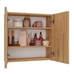 Topeshop SOFYA - Armoire de toilette murale 2 portes - Meuble Salle de bain avec miroir - 60x22x60 cm - Rangement* Armoire De Toilette|Meuble De Salle De Bains Faible Profondeur