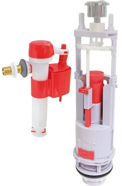 Somatherm for you - Mécanisme complet à double poussoir à étrier NF avec robinet réversible* Chasse D'Eau
