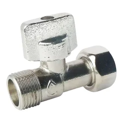 Somatherm for you - Robinet d'arrêt droit pour WC - Ecrou tournant 3/8 - Poignée 1/4 de tour* Chasse D'Eau