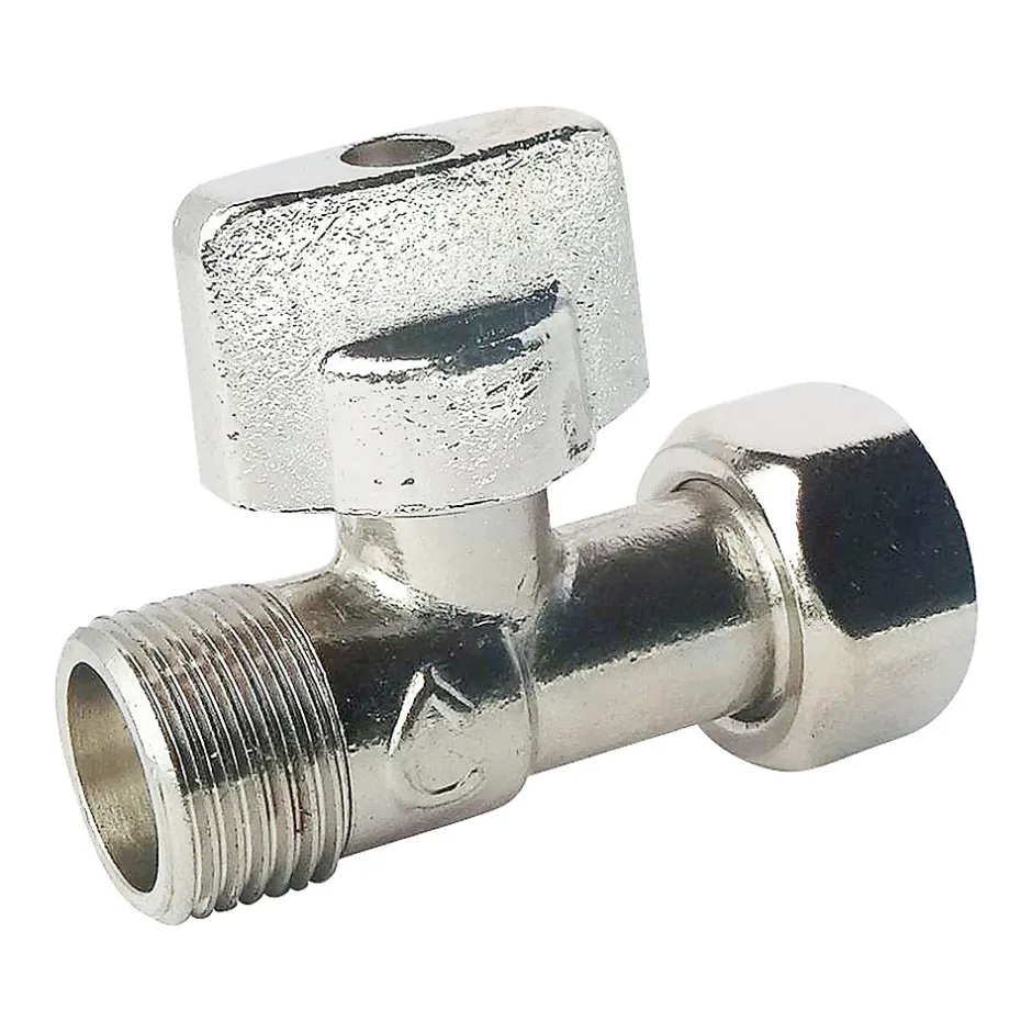 Somatherm for you - Robinet d'arrêt droit pour WC - Ecrou tournant 3/8 - Poignée 1/4 de tour* Chasse D'Eau