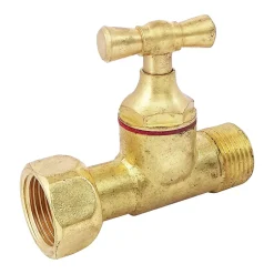 Somatherm for you - Robinet d'arrêt droit pour WC - 3/8 - Tête à clapet - Laiton brut* Chasse D'Eau