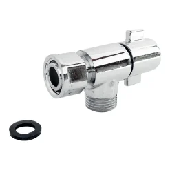Somatherm for you - Robinet d'arrêt équerre pour WC - Ecrou tournant 3/8 - Poignée 1/4 de tour* Chasse D'Eau