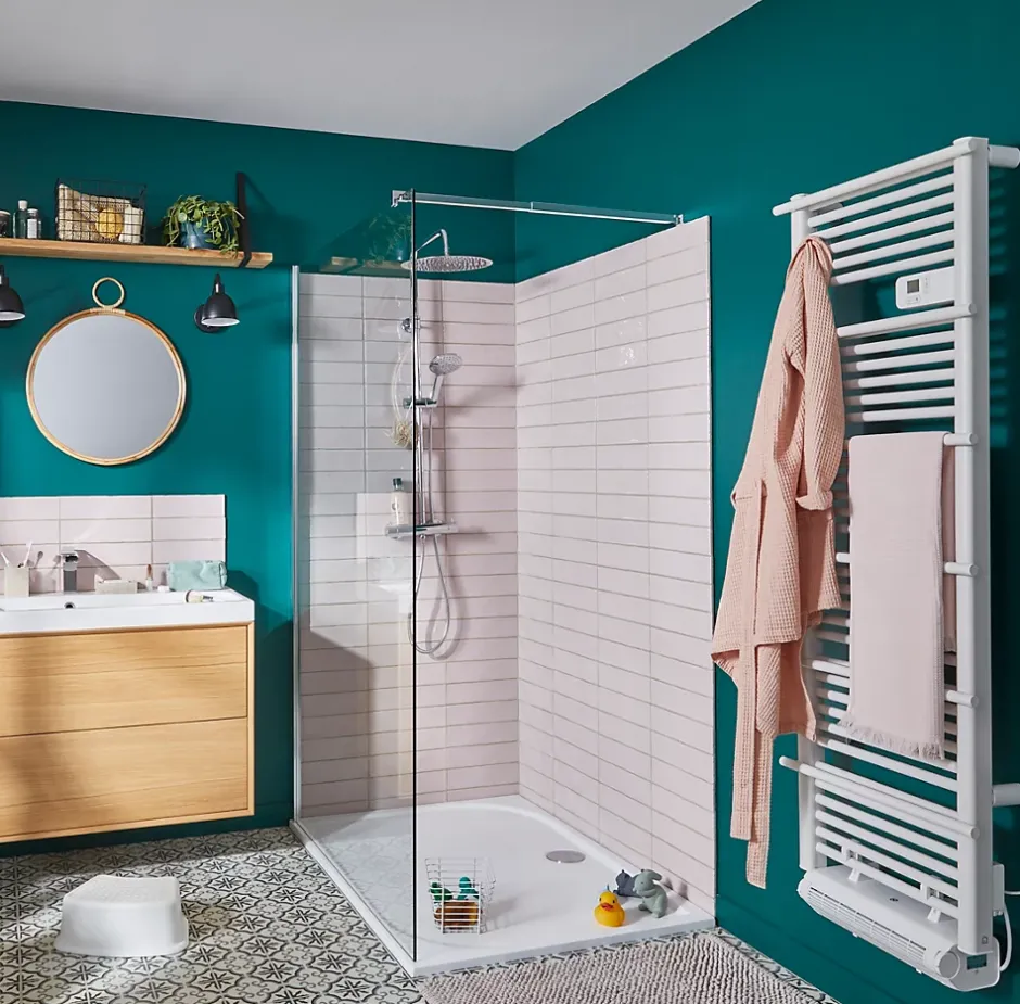GoodHome Soufflerie amovible Acilia blanc 1000W* Sèche-Serviettes Électrique