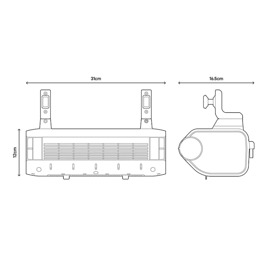 GoodHome Soufflerie amovible Acilia blanc 500W