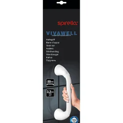 Spirella Barre de redressement ou d'appui PROF Acier Inox 30cm Blanc* Barre D'Appui