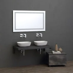 Kiamami Valentina Support D'étagère De 49 Cm En Métal Gris Foncé