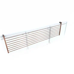 Foxydry Support linge pliable 2 positions corten 202x63x8 cm Duo