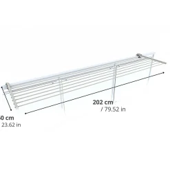 Foxydry Support linge rabattable 2 sens blanc 202x63x8 cm Duo* Etendoir À Linge