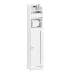 Sobuy Support Papier Toilette Armoir Toilettes FRG177-W,* Meuble De Salle De Bains Faible Profondeur