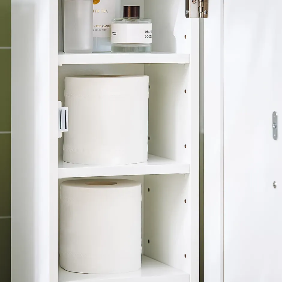 Sobuy Support Papier Toilette Armoir Toilettes FRG177-W,* Meuble De Salle De Bains Faible Profondeur