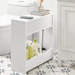 Sobuy Support Papier Toilette, Armoire Toilettes WC, BZR48-W,