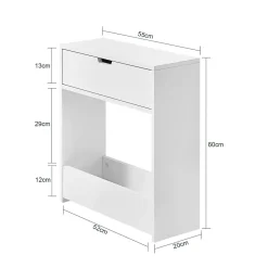 Sobuy Support Papier Toilette, Armoire Toilettes WC, BZR48-W,