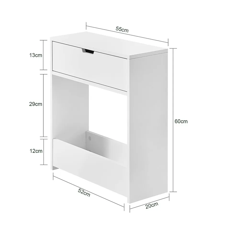 Sobuy Support Papier Toilette, Armoire Toilettes WC, BZR48-W,