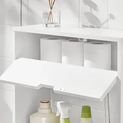 Sobuy Support Papier Toilette, Armoire Toilettes WC, BZR48-W,