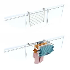 Foxydry Support pliable balcon blanc rabattable 62x63x8 cm Duo* Etendoir À Linge