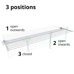 Foxydry Support pliable balcon blanc rabattable 62x63x8 cm Duo* Etendoir À Linge