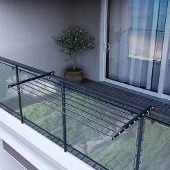 Foxydry Support pliable pour balcon extérieur 62x63x8 cm Duo* Etendoir À Linge