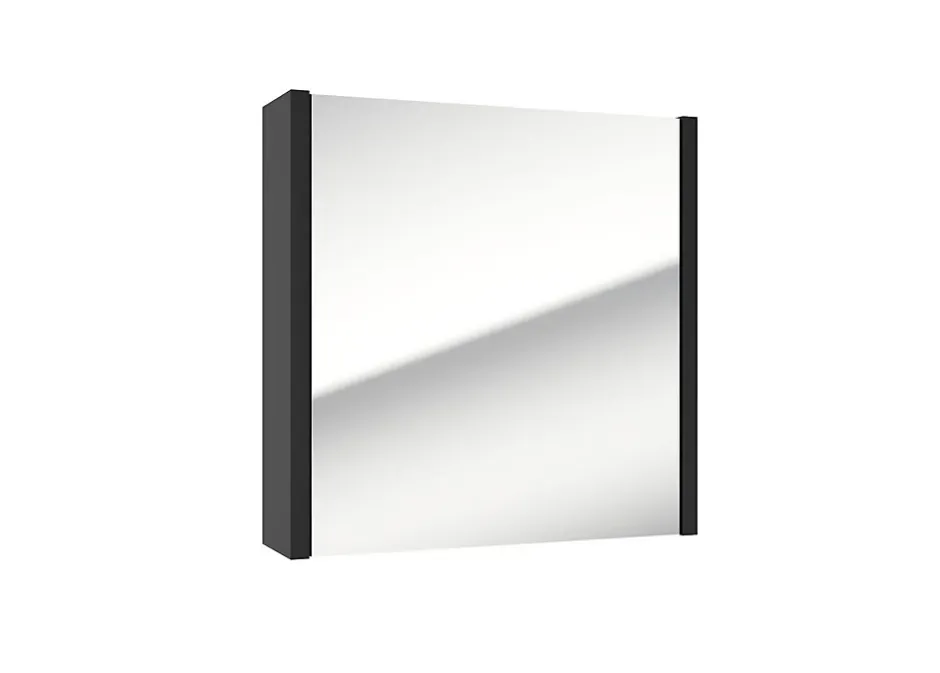 Swiss Aqua Technologies Armoire à miroir SAT Delano 60x60 cm stratifié noir (DELANOG60C)