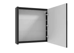 Swiss Aqua Technologies Armoire à miroir SAT Delano 60x60 cm stratifié noir (DELANOG60C)