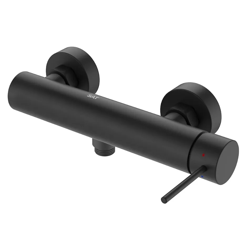 Swiss Aqua Technologies Aurum mitigeur de douche mural 150 mm à levier sans set de douche, noir mat (SATBAUR268C)