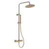 Swiss Aqua Technologies Aurum colonne de douche avec mitigeur thermostatique + douchette 2 jets + douche de tête, or rose brossé* Colonne De Douche Hydromassante
