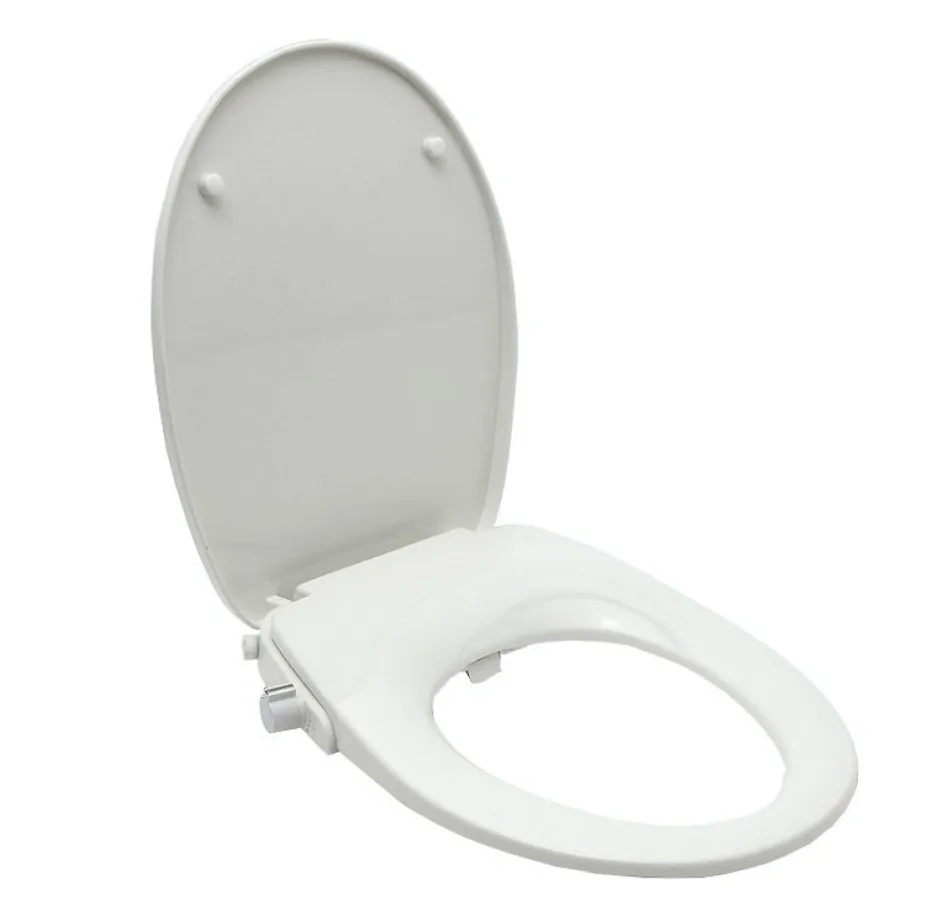 Swiss Aqua Technologies Abattant WC japonais siège de toilette Softclose sans électricité avec bidet intégré, blanc SATBEASY2233