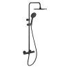 Swiss Aqua Technologies Aurum colonne de douche avec mitigeur thermostatique + douchette 3 jets + douche de tête, noir mat* Colonne De Douche Hydromassante