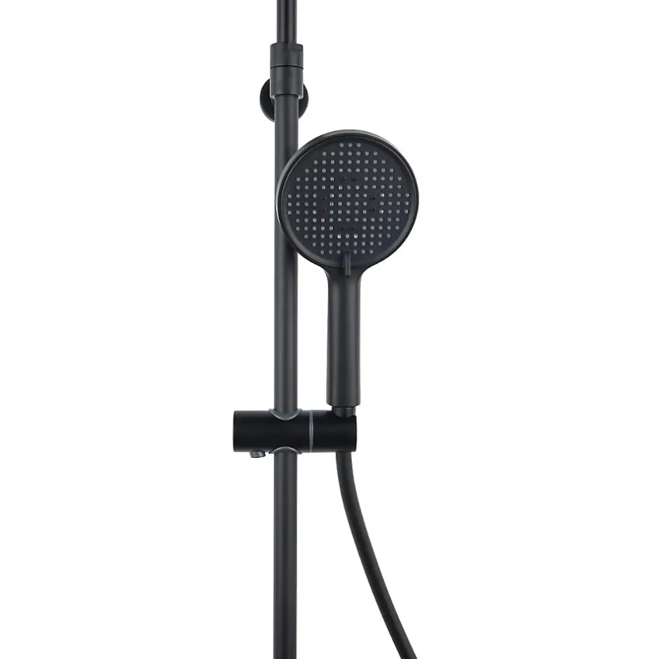 Swiss Aqua Technologies Aurum colonne de douche avec mitigeur thermostatique + douchette 3 jets + douche de tête, noir mat* Colonne De Douche Hydromassante