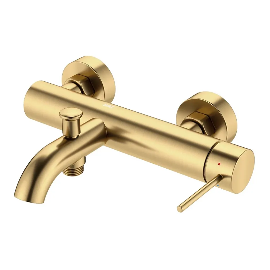 Swiss Aqua Technologies Aurum mitigeur bain/douche 150 mm à levier, or brossé (SATBAUR222BG)* Robinet De Baignoire
