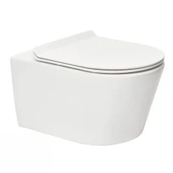 Swiss Aqua Technologies Brevis WC suspendu sans bride, fixations invisibles + abattant ultra-fin, softclose (BrevisRimless)