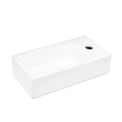 Swiss Aqua Technologies Brevis Lave-mains suspendu avec trou pour robinetterie à droite, 40,5x20,5x10,5cm (SATBRE4020SR)