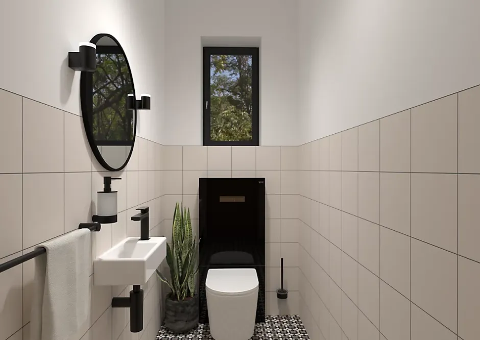 Swiss Aqua Technologies Brevis Lave-mains suspendu avec trou pour robinetterie à droite, 40,5x20,5x10,5cm (SATBRE4020SR)