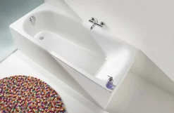 Swiss Aqua Technologies By Kaldewei Vivien 170 x 75 cm Baignoire droite en acier émaillé, sans pieds, blanc (SATVIVI17075)* Baignoire Droite