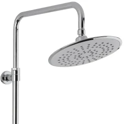 Swiss Aqua Technologies Colonne douche, Douchette 3 jets, mitigeur thermostatique, Barre réglable en hauteur, Chrome/Blanc