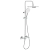Swiss Aqua Technologies Colonne de douche XXL 250 avec mitigeur thermostatique, Douchette 3 jets, chrome (SATSSTKE)