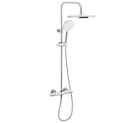 Swiss Aqua Technologies Colonne de douche XXL 250 avec mitigeur thermostatique, Douchette 3 jets, chrome (SATSSTKE)