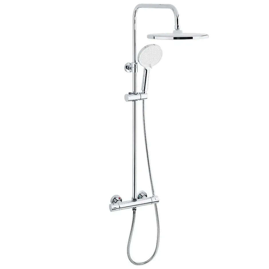 Swiss Aqua Technologies Colonne de douche XXL 250 avec mitigeur thermostatique, Douchette 3 jets, chrome (SATSSTKE)