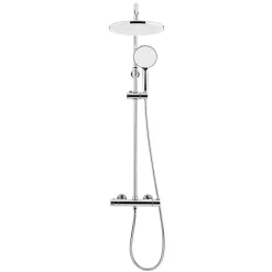 Swiss Aqua Technologies Colonne de douche XXL 250 avec mitigeur thermostatique, Douchette 3 jets, chrome (SATSSTKE)