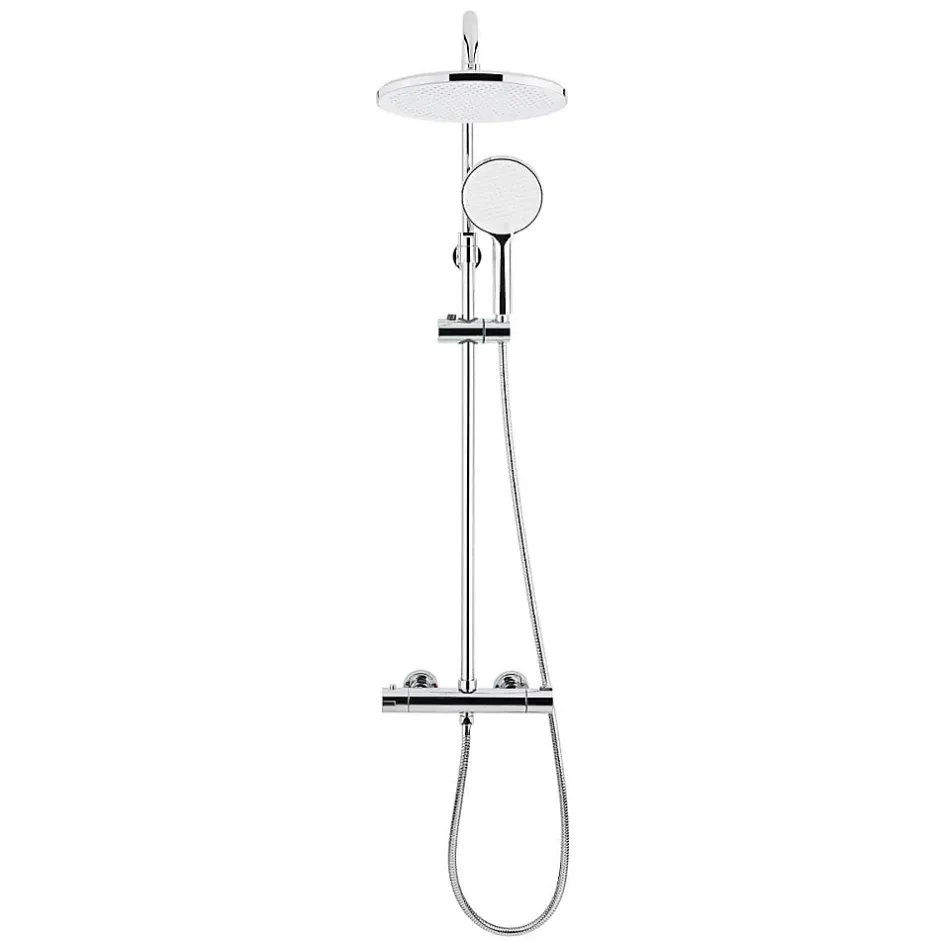 Swiss Aqua Technologies Colonne de douche XXL 250 avec mitigeur thermostatique, Douchette 3 jets, chrome (SATSSTKE)
